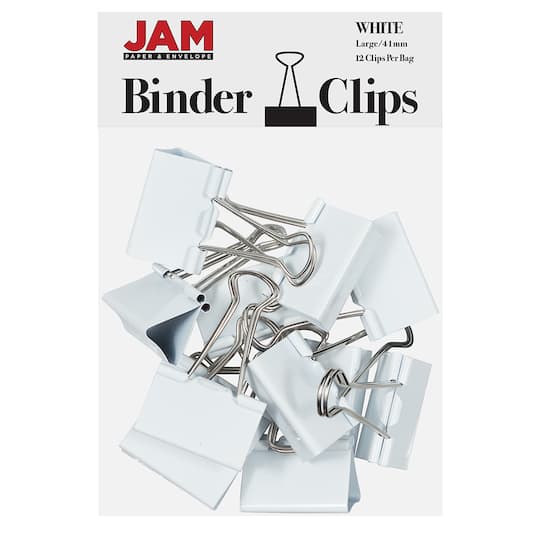 JAM Paper 1.5&#x22; Binder Clips, 12ct.